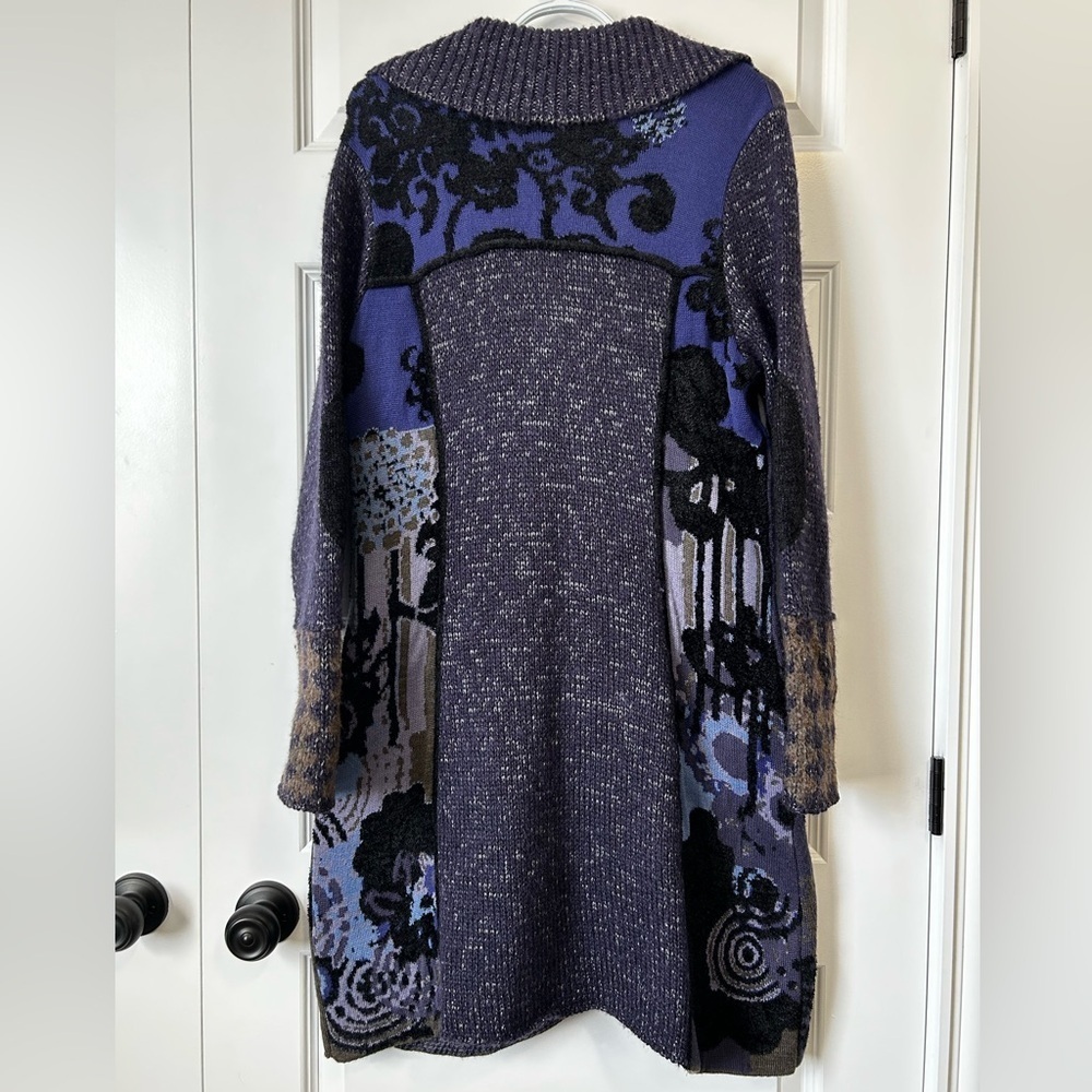 Aldo Martins Wool Alpaca Boho Artisan Knit Long Cardigan - Picture 4 of 9